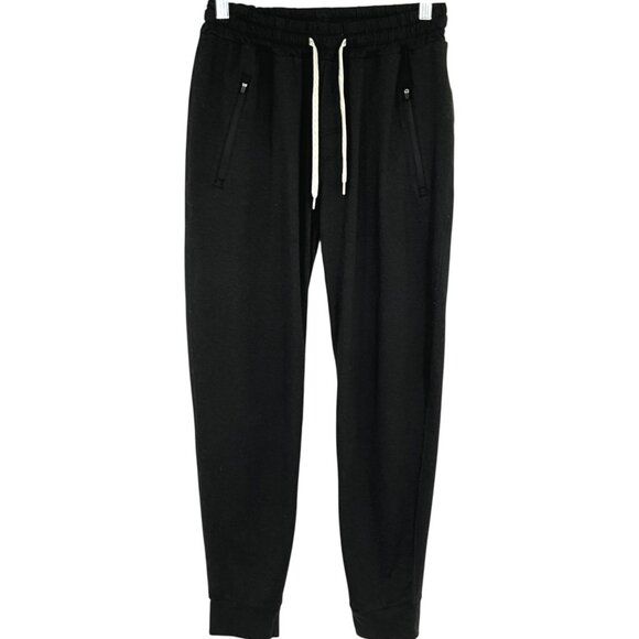 Vuori Other - Vuori Ponto Performance Jogger Pants Black Heather Zip Pockets Drawstring Size S
